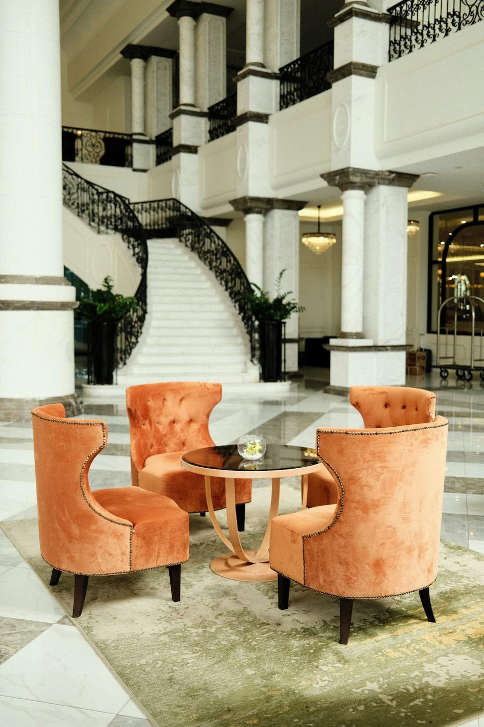 Historic hotel lobby